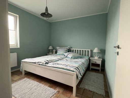Ferienhaus Nordseejuwel - Schlafzimmer Erdgeschoss Doppelbett