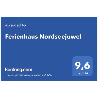 Ferienhaus Nordseejuwel - booking Auszeichnung 9,6